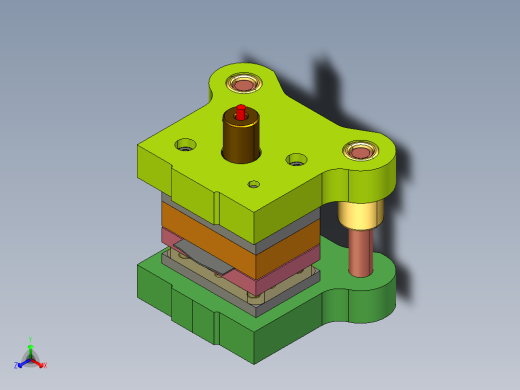 L形连接片冲孔落料模+弯曲模+说明书