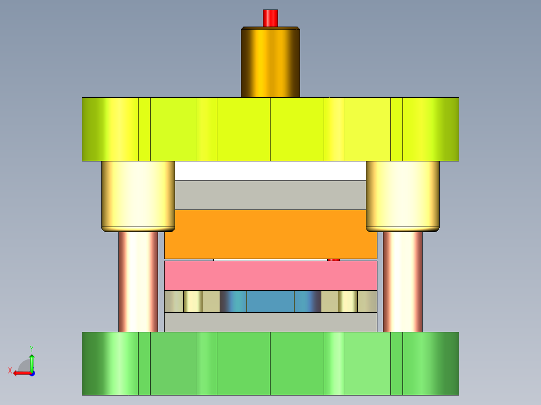 L形连接片冲孔落料模+弯曲模+说明书后视图