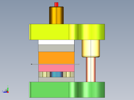 L形连接片冲孔落料模+弯曲模+说明书右视缩略图