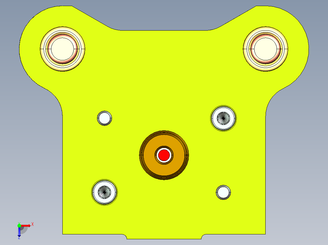 L形连接片冲孔落料模+弯曲模+说明书俯视图