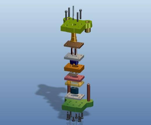 L形连接片冲孔落料模+弯曲模+说明书缩略图