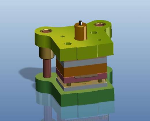 L形连接片冲孔落料模+弯曲模+说明书缩略图