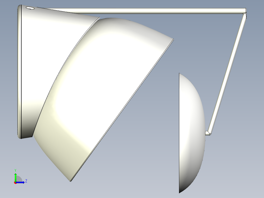旋转式水培机左视图