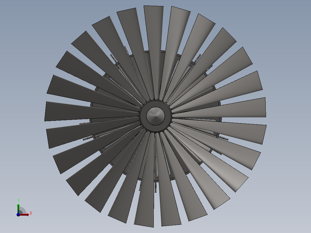 燃气轮机130---模型格式为 igs sw前视图