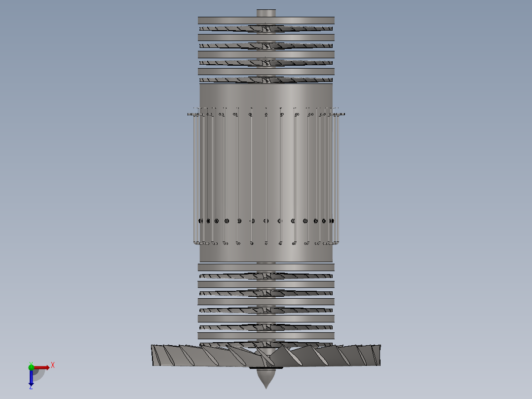 燃气轮机130---模型格式为 igs sw俯视图