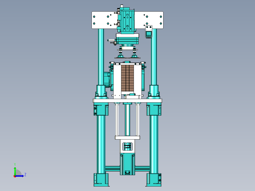 料仓固定式板块供料机构左视图