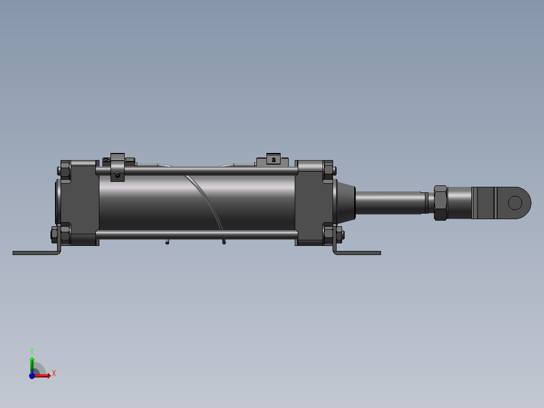 四连杆油缸前视图