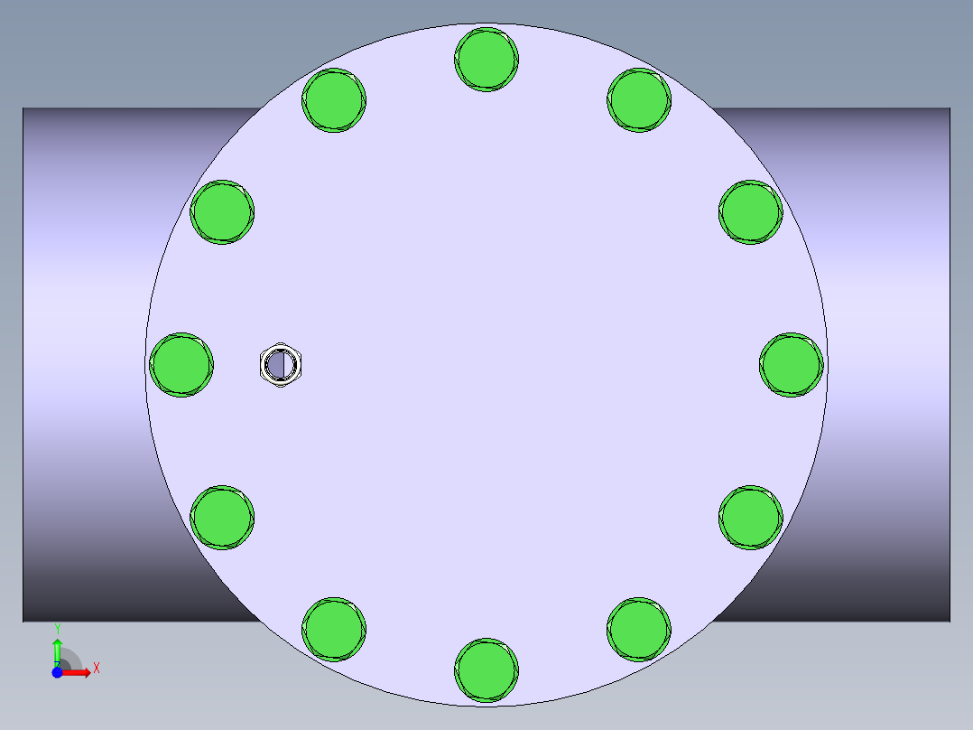 [PVC]访问三通[紧液体] Access Tee [Liquid Tight]前视图