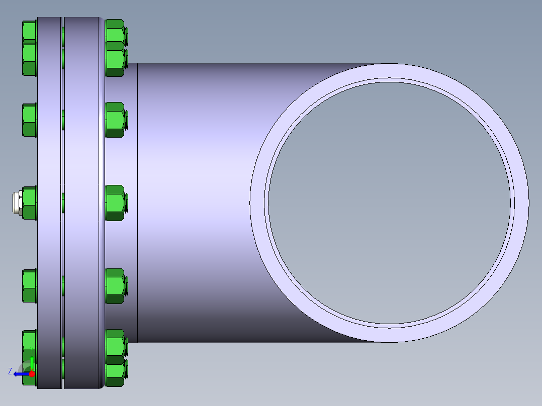 [PVC]访问三通[紧液体] Access Tee [Liquid Tight]右视图