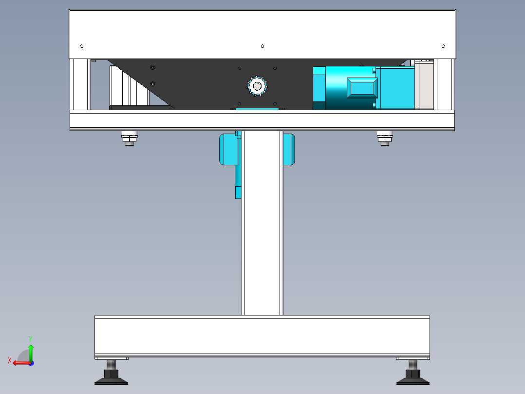 层压机托盘运输机后视图
