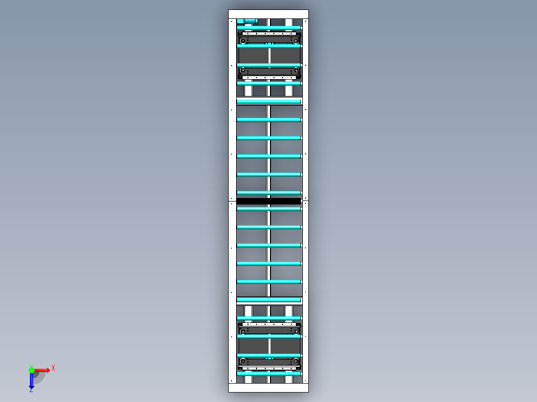 层压机托盘运输机俯视图