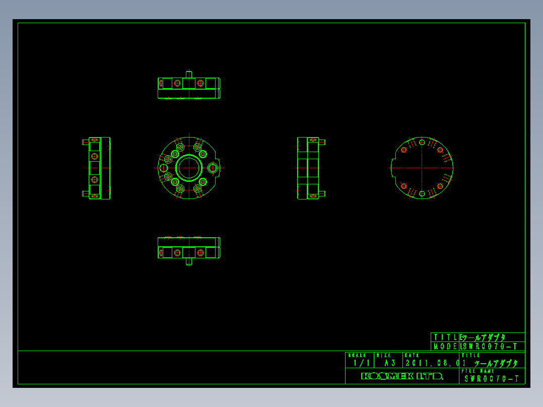 KOSMEKSWR0070-T多系列多零件图纸模型多系列多零件图纸模型