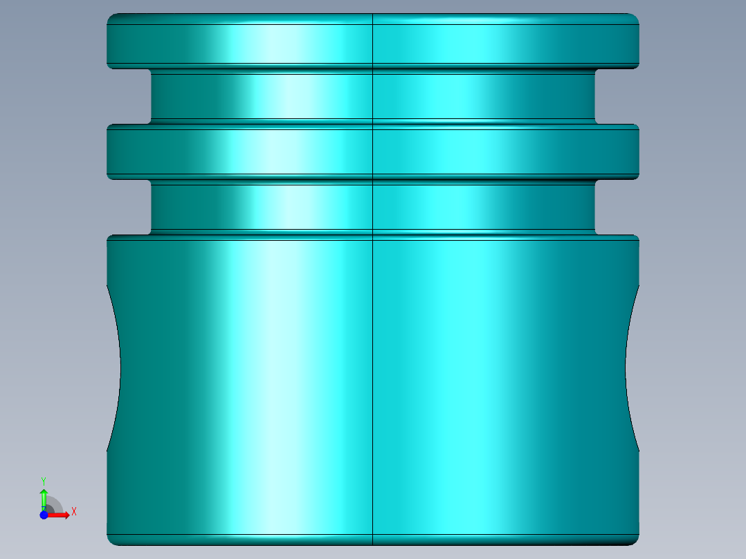 气缸电机-2851 Teal - Bright Bluish GreenTechnic Engine Piston Round前视图