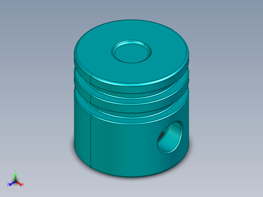气缸电机-2851 Teal - Bright Bluish GreenTechnic Engine Piston Round正等轴测缩略图