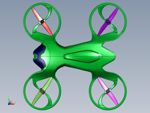 封闭机身四轴飞行器前视缩略图