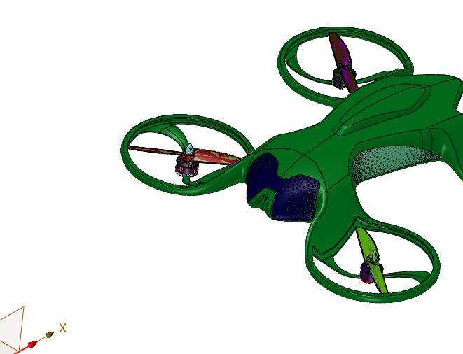 封闭机身四轴飞行器