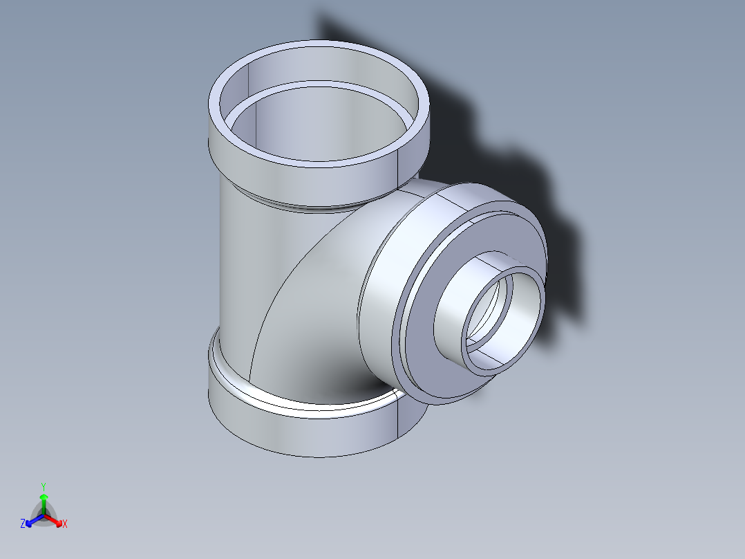 船舶管路系统S14_SeaDrainPLUS_SanitaryReducingTee-SxSxS_37E261534_4x2in Sea Drain Plus - Sanitary Reducing Tee - SxS主视图