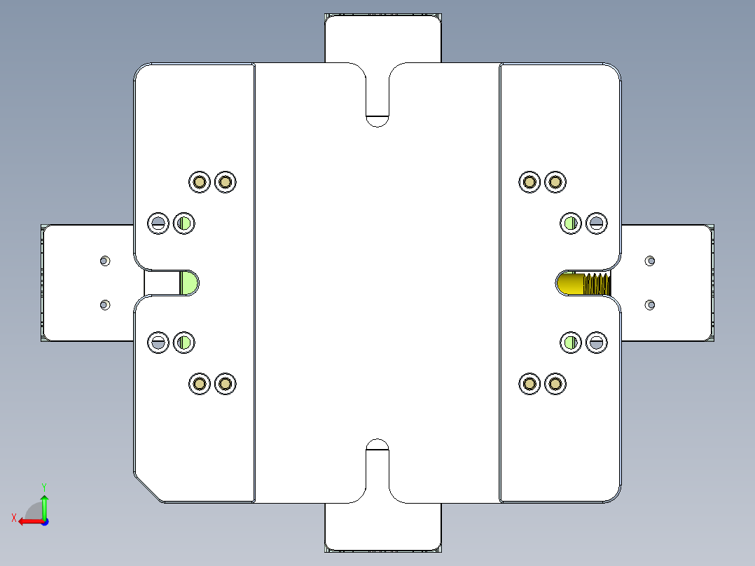 X3-B笔记本CNC工装夹具三维模型-CNC2-1009后视图
