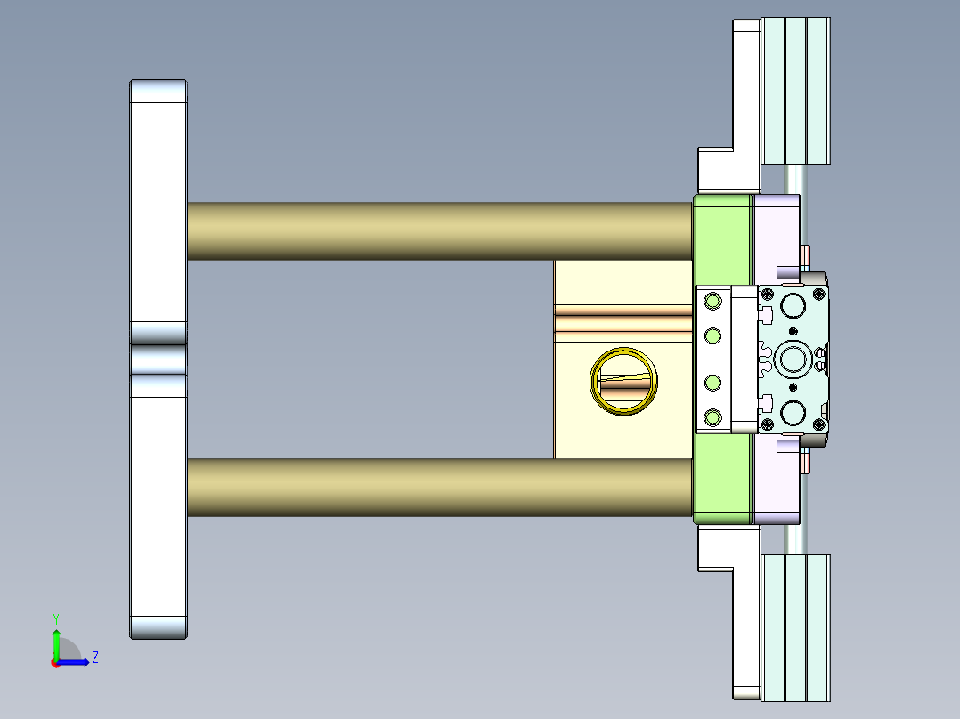 X3-B笔记本CNC工装夹具三维模型-CNC2-1009左视图