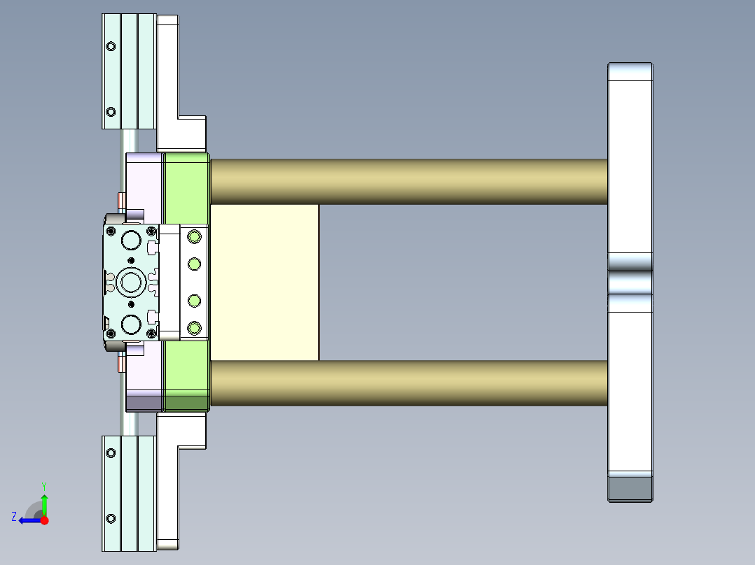 X3-B笔记本CNC工装夹具三维模型-CNC2-1009右视图