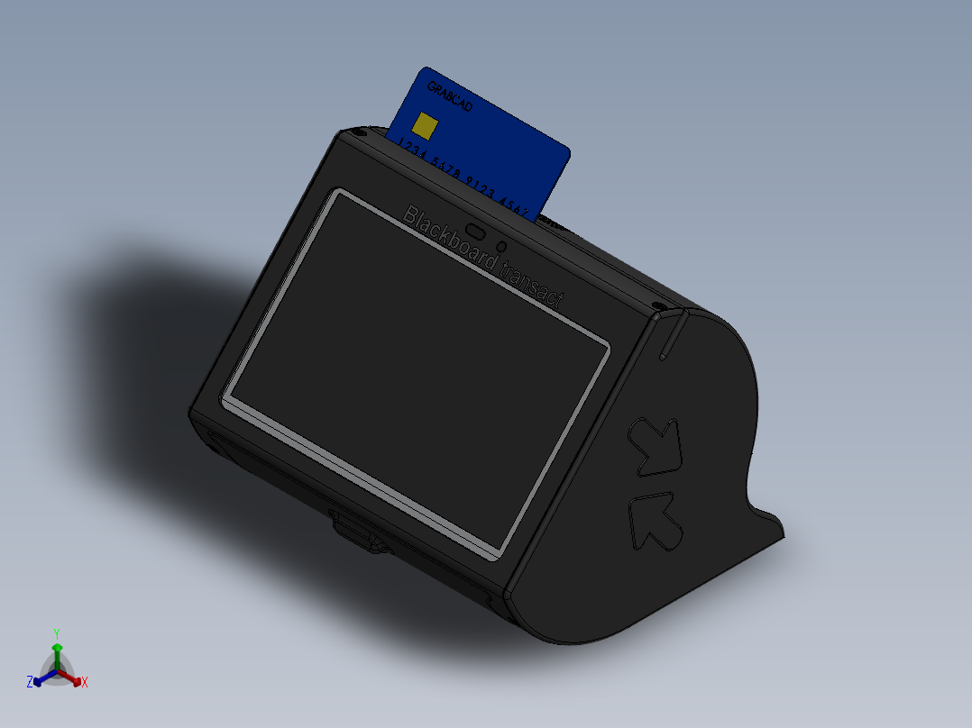 POS机(9)正等轴测图