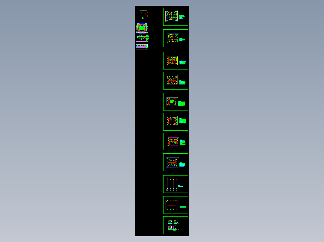 笔记本C壳面板切角模具设计图
