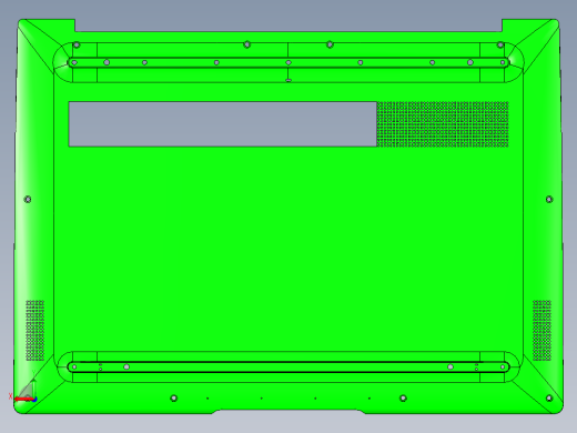 冲压笔记本D壳铣缺口程序模型后视缩略图