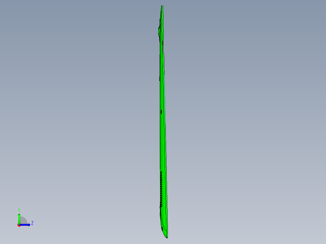 冲压笔记本D壳铣缺口程序模型左视图