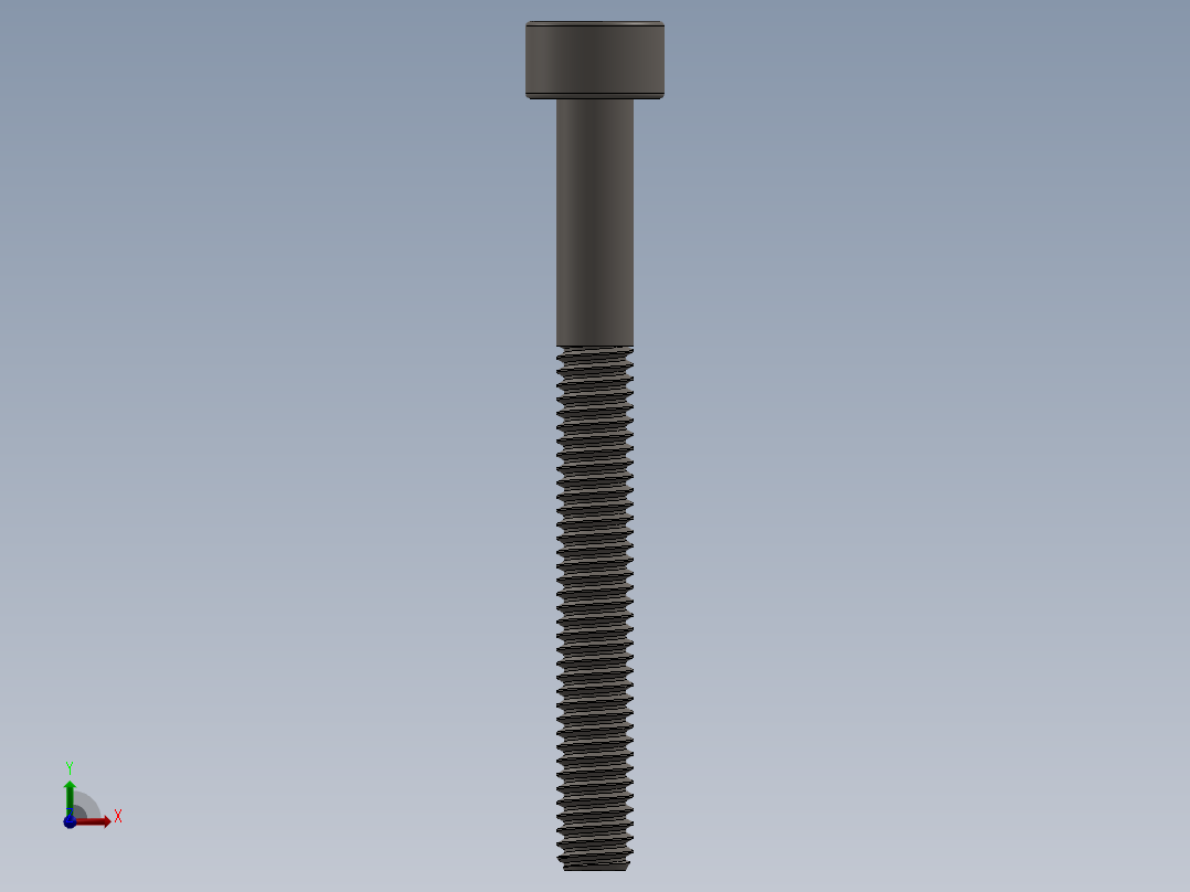 Screw_DIN_912_M2.5x25_A2.SLDPRT公制内六角螺钉前视图