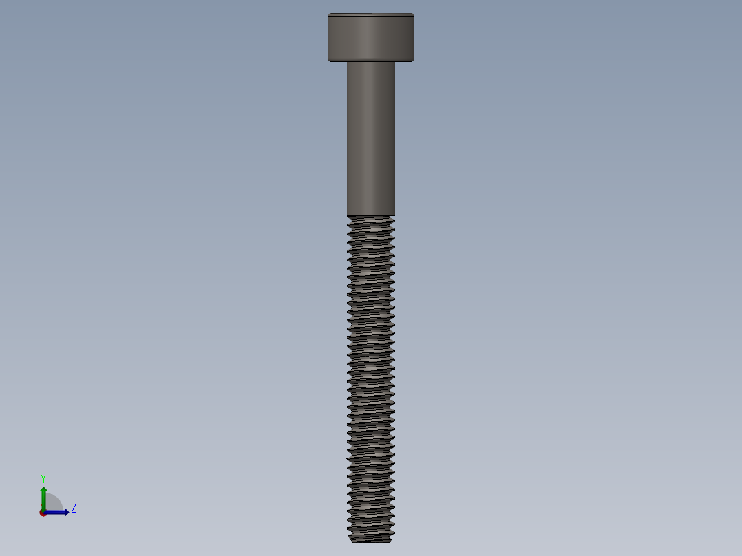 Screw_DIN_912_M2.5x25_A2.SLDPRT公制内六角螺钉左视图