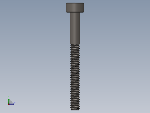 Screw_DIN_912_M2.5x25_A2.SLDPRT公制内六角螺钉左视缩略图