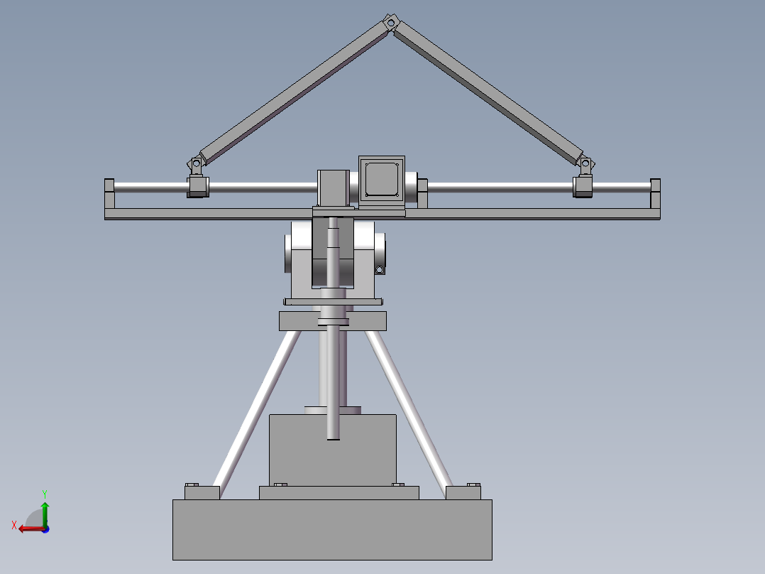 自动调节角度太阳能板装置后视图