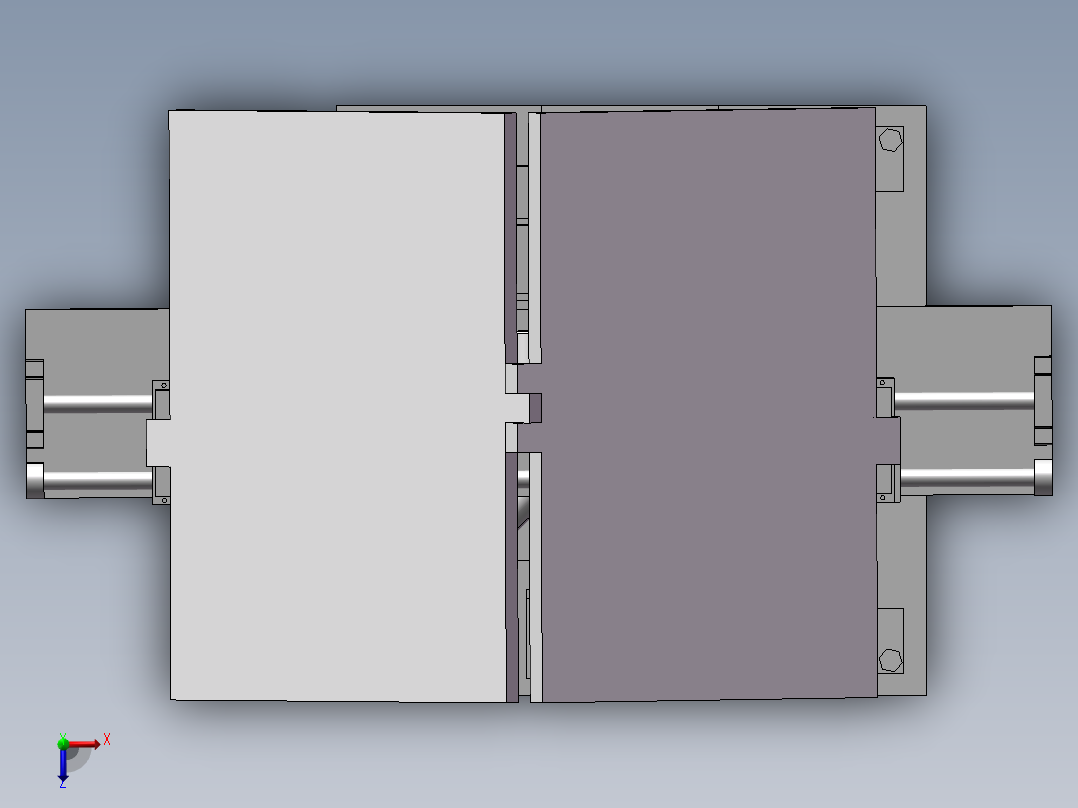 自动调节角度太阳能板装置俯视图