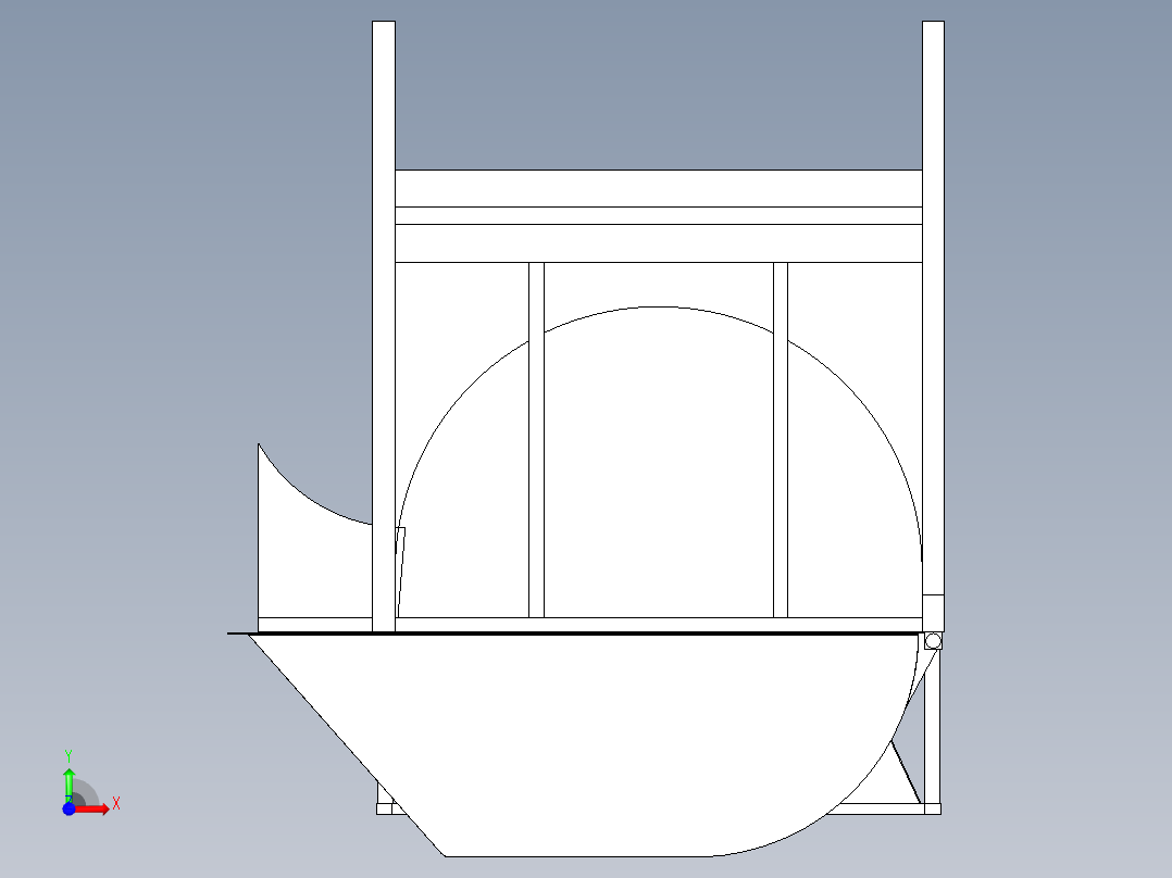 B2004014-鱼清洗机分离鱼鳞鱼皮前视图
