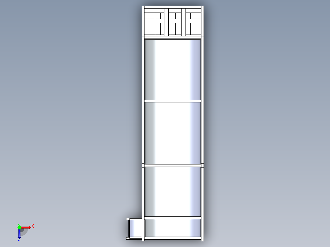 B2004014-鱼清洗机分离鱼鳞鱼皮俯视图