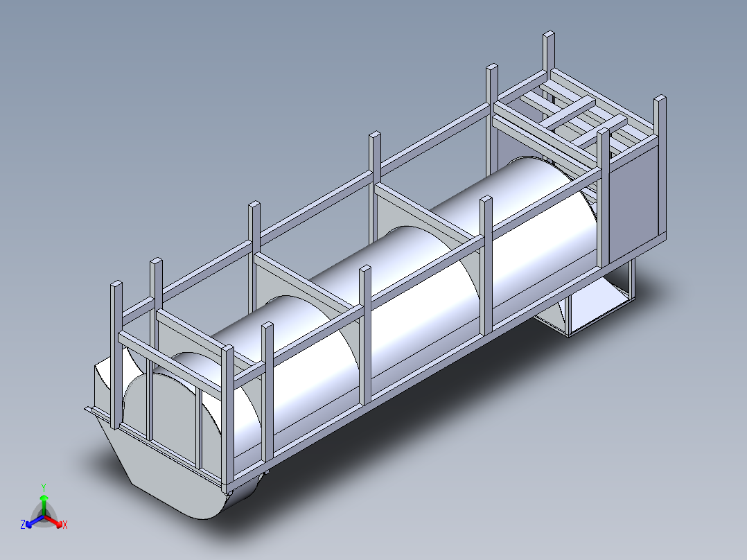 B2004014-鱼清洗机分离鱼鳞鱼皮正等轴测图