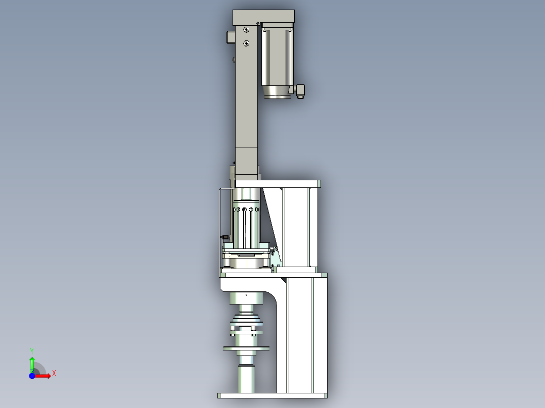 片状送料压料机构前视图