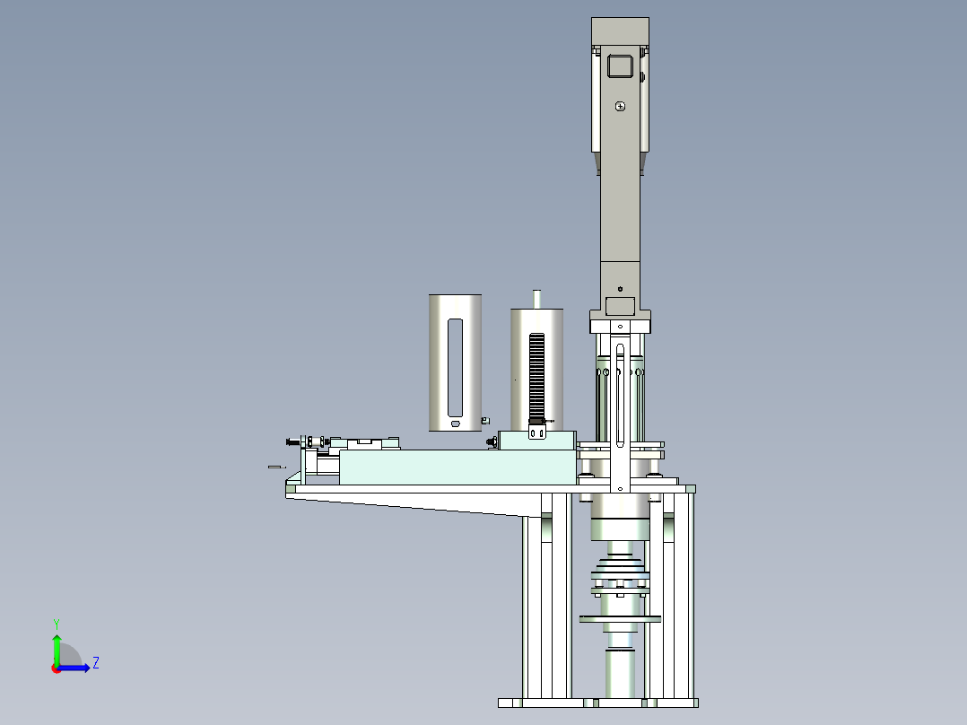 片状送料压料机构左视图