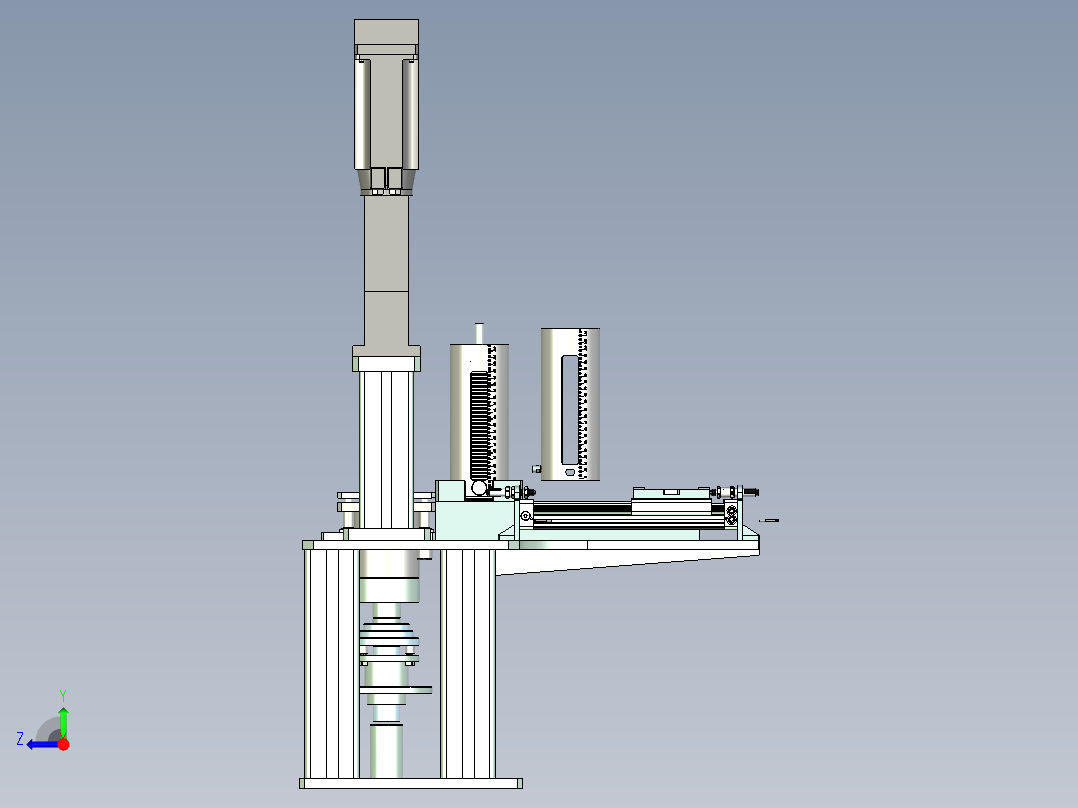 片状送料压料机构右视图