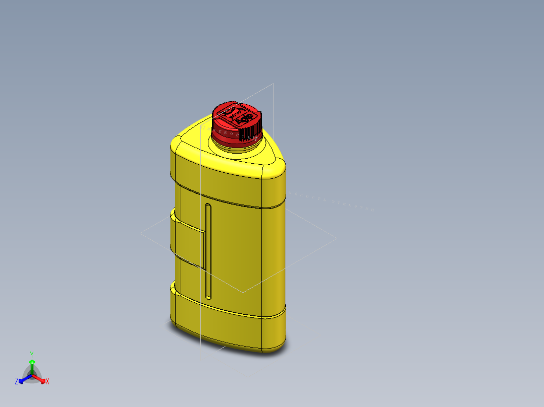 瓶子、罐子、桶(65)正等轴测图