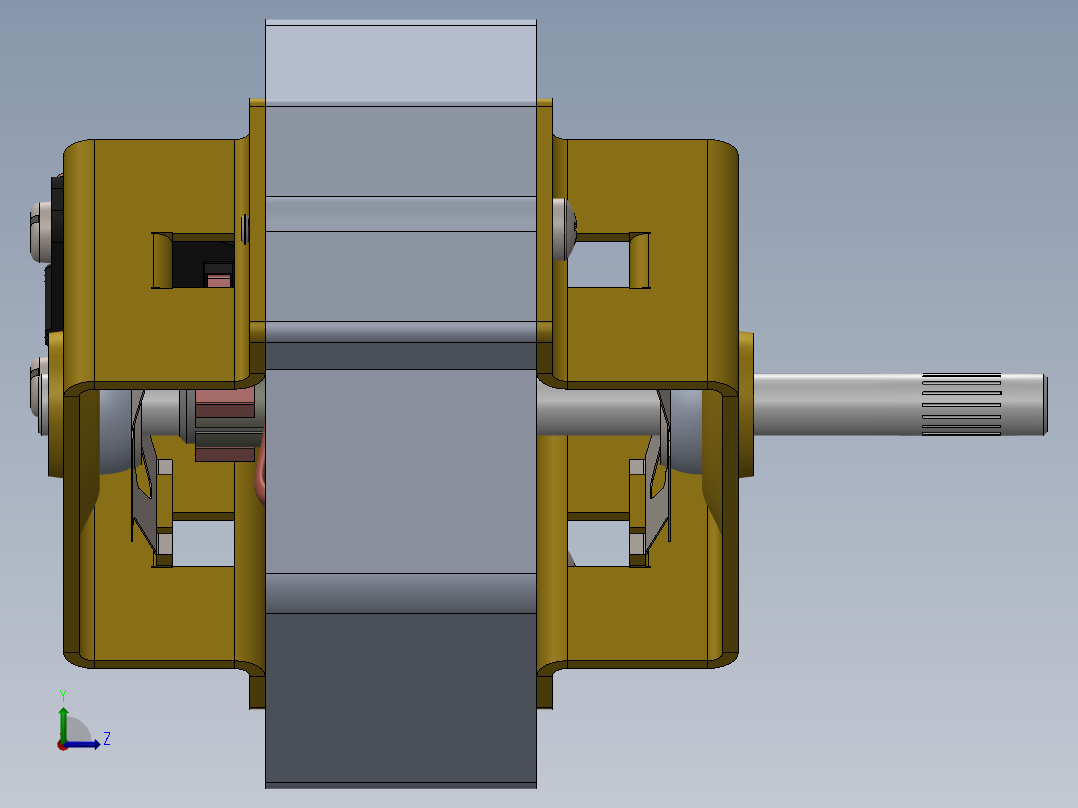 直流电机、电机(10)左视图