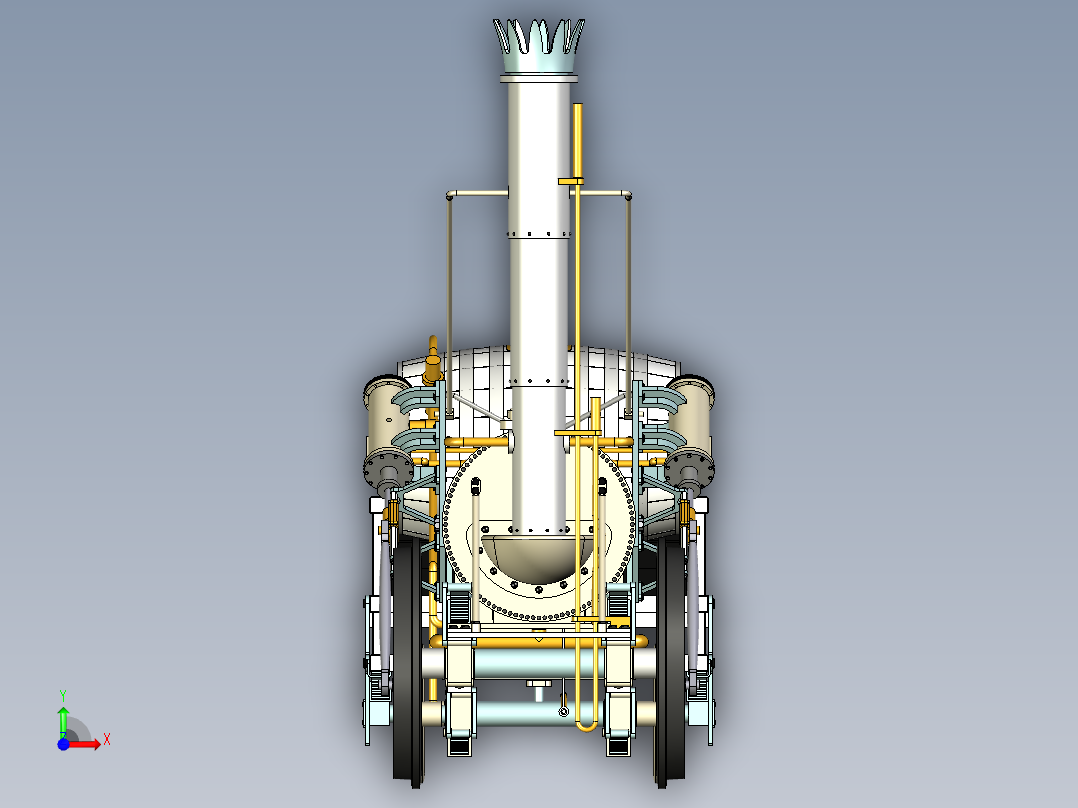 A3003596-蒸汽机车前视图