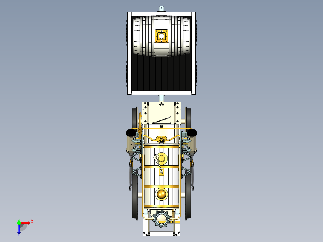 A3003596-蒸汽机车俯视图