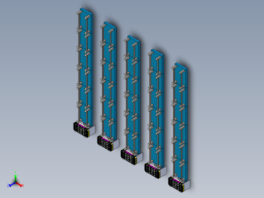 可升降的滚筒运输AGV模拟