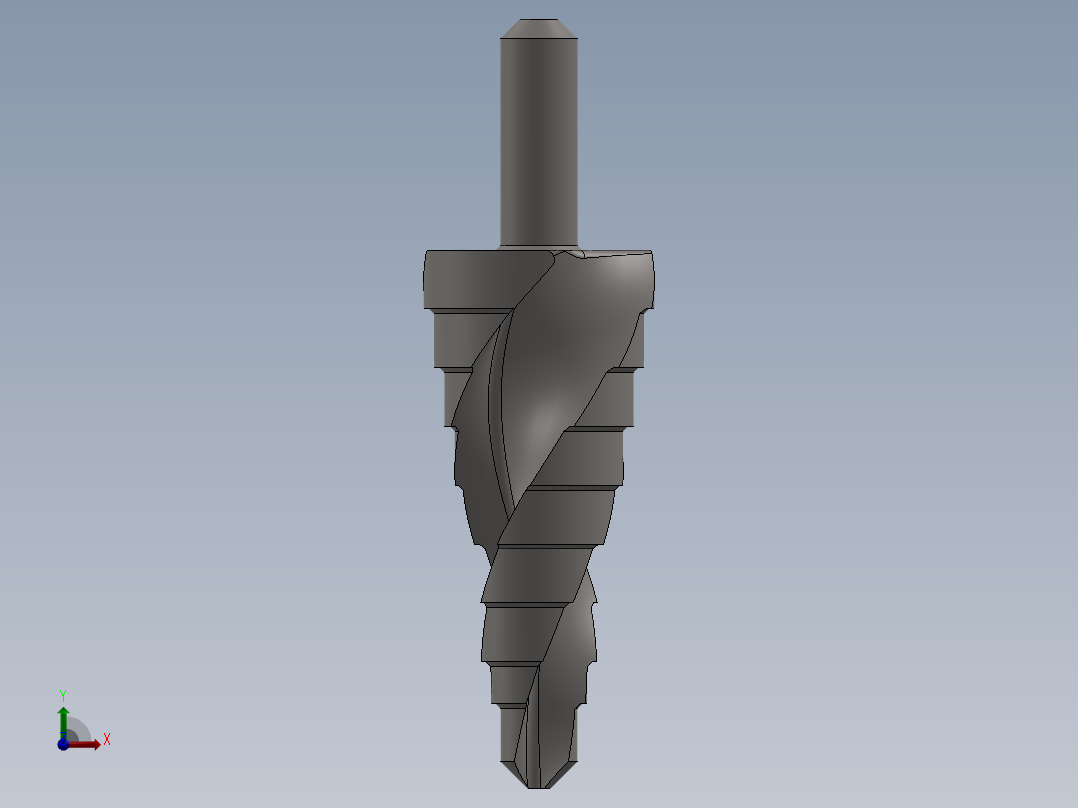 阶梯钻头前视图