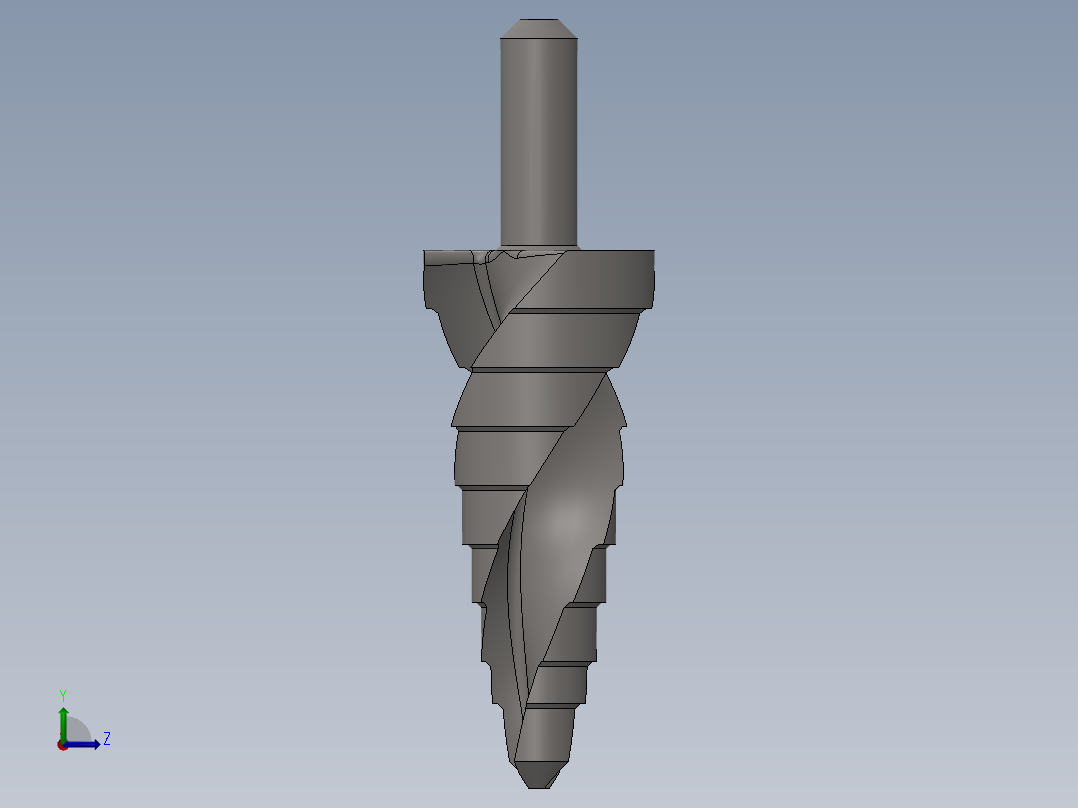 阶梯钻头左视图