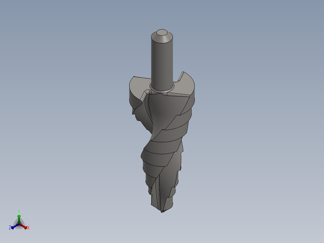 阶梯钻头正等轴测图