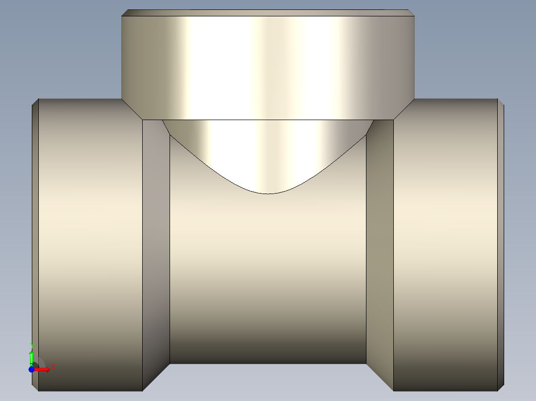 B3004486-1_ 三通接头前视图