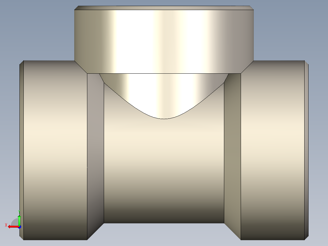 B3004486-1_ 三通接头后视图