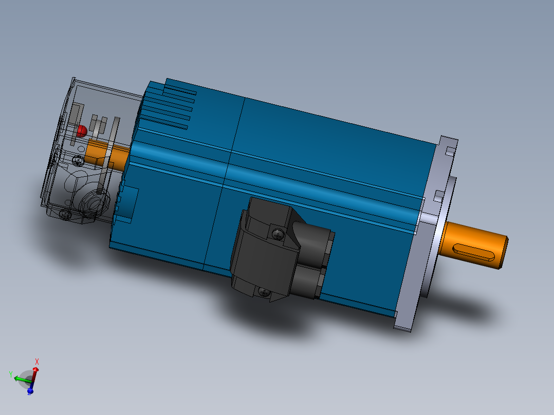 伺服电机结构三维